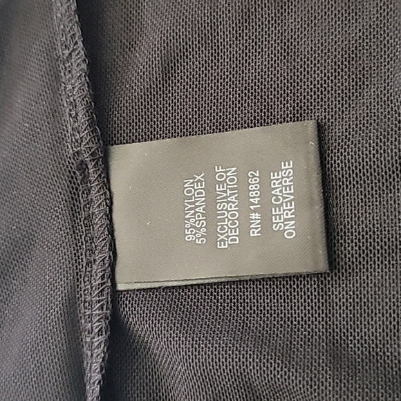 4X TORRID Black Mesh Embellished Beaded Rhinestone Sequin Top - Picture 7 of 7